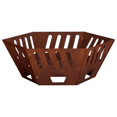 vidaXL - Vuurkorf - Roestkleurig - 60 - x - 60 - x - 23 - cm - weervast - staal