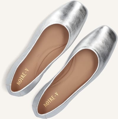 Notre-V 08-311 Ballerina's Dames - Zilver - Maat 39