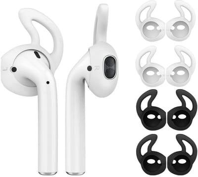 Dailygoods - Silicone Eartips - Anti-Slip Earbud Tips - Veilig en Comfortabel - Wit en Zwart - Geschikt voor Apple AirPods - Ideaal voor Sport en Acti...
