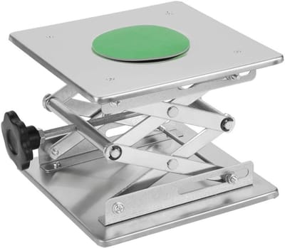 Roestvrijstalen laboratoriumplatformhouder met platformschaar, 200 x 200 x 280 mm, duurzaam en multifunctioneel voor laboratoriumgebruik