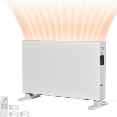 VEVOR Convectorkachel, 2000W elektrische convectorkachel met afstandsbediening en aanraakbediening, 3 standen, 24-uurs timer, met kantel- en oververhittingsbeveiliging voor thuis en op kantoor