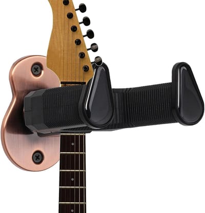 Gitaar Wandhaak - Gitaarhouder Muur - Instrument Opslag - Automatisch Vergrendelingssysteem - 11.5 cm - Roze Goud