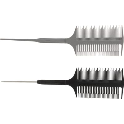 Highlight Kam Kleuren Dubbelzijdige Haarsectie Kam Kit voor Kapper Haarstyling gray