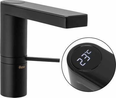 Rea Amar Lcd Black Low - Wastafelkraan - Zwart