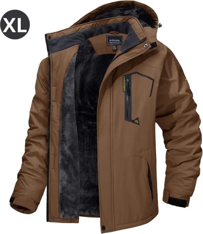Livano Winterjas Voor Heren - Parka - Winter - Jas - Volwassen - Koffie - Maat XL