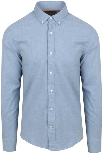 Suitable Overhemd Flanel Lichtblauw - Maat 3XL - Heren - Casual Shirt