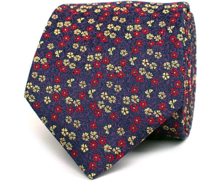 TRESANTI | FRANCO | Zijden stropdas fijne bloemen | Multi
