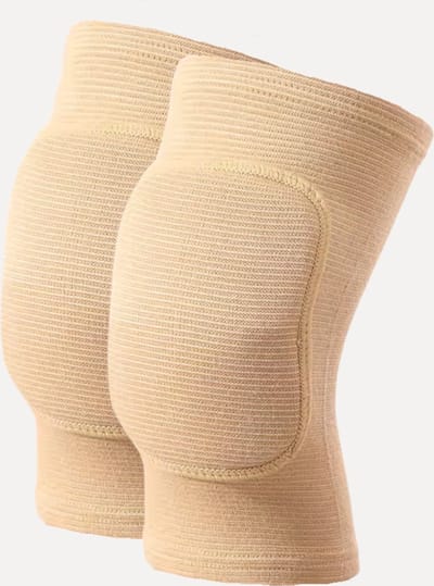 Dancer Dancewear® Kniebeschermers dans | Kniebescherming kind & dames | Beige huidskleur | Knie beschermer | Kneepads | Maat S