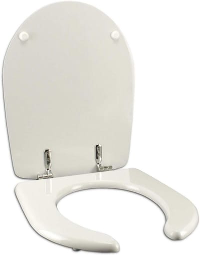 Toiletzitting Hout - Zitting Deksel - Badkamer Vernieuwen - Soft-close Sluiting - 356x396 mm - Wit
