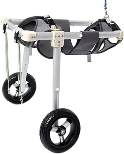 Huisdier Rolstoel - Hond Kar - Mobiliteit Herstellen - Licht Aluminium - 5-60 Kg - Zilver