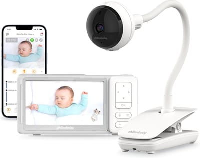Babyfoon Video - Camera Monitor - Baby Bewaken - Flexibele Cliphouder - 5 inch Scherm - Wit