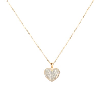 Sorprese Ketting Marbella - Hartje - Ketting dames - Goudkleurig - 45 cm - Heren Ketting - cadeau - Model X - Cadeau