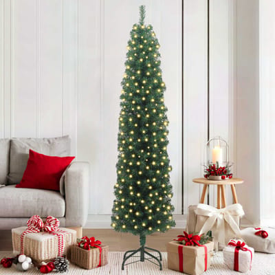 vidaXL - Kunstkerstboom - Groen - 180 - cm - PVC - en - Staal - en - Kunststof