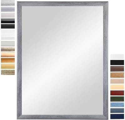 Wandspiegel - Volledige Lengte - Kleding Check - Handgemaakt Duits Kwaliteit - 70x120 cm - Grijs Geveegd