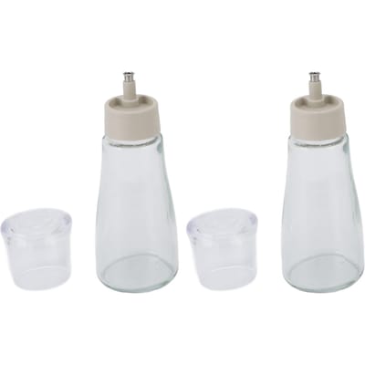 2 STUKS Mondwaterdispensers RVS en Glas Multifunctionele Navulbare Mondwaterdispenser white