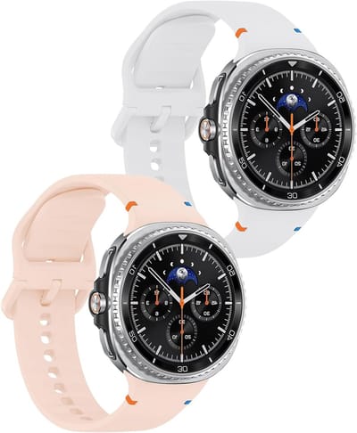 Verstelbare S Silicone Horlogeband voor Smartwatch 40mm en 44mm, Geschikt voor Diverse Modellen, Set van 2