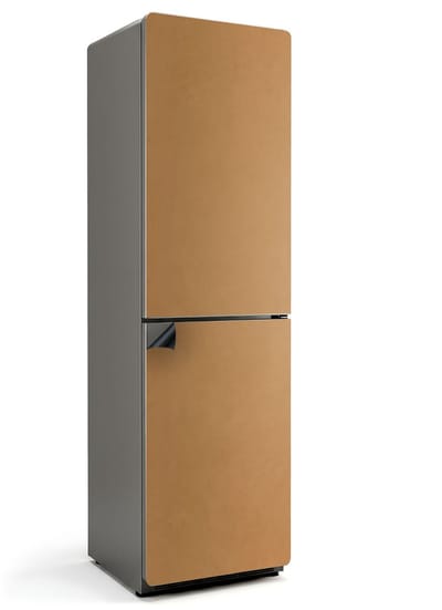 Wallfluent Magnetische Koelkastmat - Oranje Koelkast Magneet Sticker - 60 cm x 205 cm - Oranje Magnetische Koelkastmat - Decoratieve Koelkastfolie - Decoratieve Koelkast Cover Sticker Magneet - Verwijderbare Koelkast Decoratie