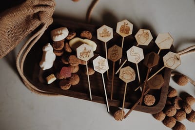 BolleToet - Sinterklaas hapjes prikkers - sint en piet - sinterklaasavond - feestdecoratie -sinterklaas cocktailprikker