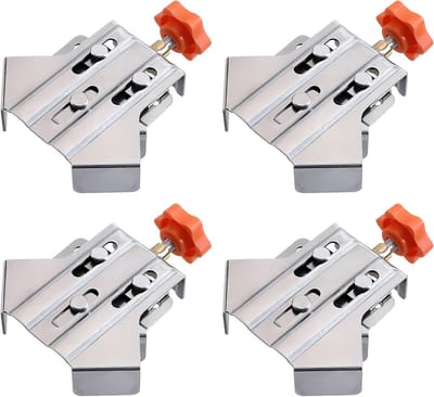 Set van 4 Hoekspanners voor Houtbewerking, 90 Graden Hoekspanners met Swing Pine en RVS Handvat, Ideaal voor Foto- en Lijstconstructie