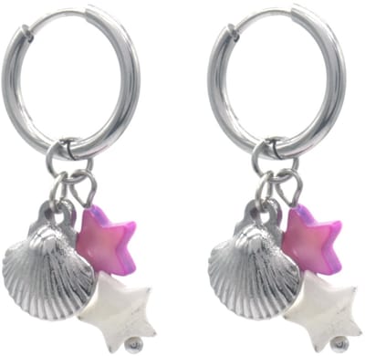RVS Oorbellen - Schelp - 3x1.5cm - Zilver - dames - elegant - strand - zomer