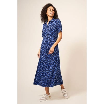 White Stuff Rua Jersey Shirt Dre Blue Maat: 22 REGULAR | Blousejurken Outlet | Dames | Blauw