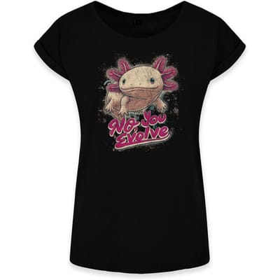 Goodie Two Sleeves - Fun T-shirt - No, you evolve - S tot XXL - voor Vrouwen - zwart