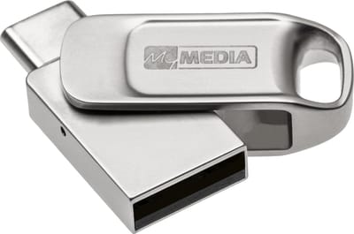 MyMEDIA My Dual USB 2.0 /USB C Drive USB-stick 32 GB Zilver 69266 USB 2.0, USB-C