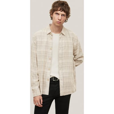 John Varvatos Over Shirt With Straight Off White Maat: S | Casual Overhemden Outlet | Heren | Beige
