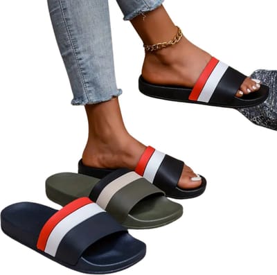 Nivard Badslippers Dames - Comfortabel - Flip Flops - Sauna - Zomer - Blauw - Maat 45