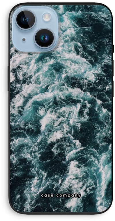 Case Company® - Hoesje geschikt voor iPhone 14 hoesje - Zee golf - Biologisch Afbreekbaar Telefoonhoesje - Bescherming alle Kanten en Schermrand