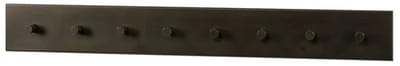 Kapstok Tubo hoog Mat Donkergrijs Roede & Hoedenplank 2x10 Haken 100cm