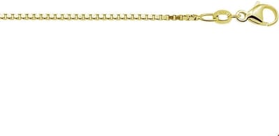 The Jewelry Collection Ketting Venetiaans 1,2 mm - Zilver verguld