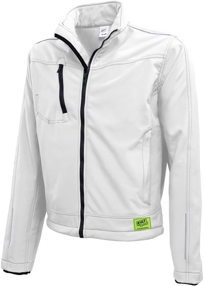 TMG KULT WORKER Softshell Werkjas HEREN Veiligheidsjas Wit - Winddicht - 3M Reflecterend - Ademend