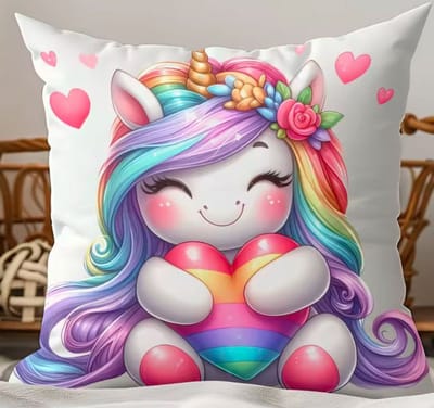 Rainbow Dreams Collection Kussenhoes - Eenhoorn - Unicorn - 45 x 45 cm