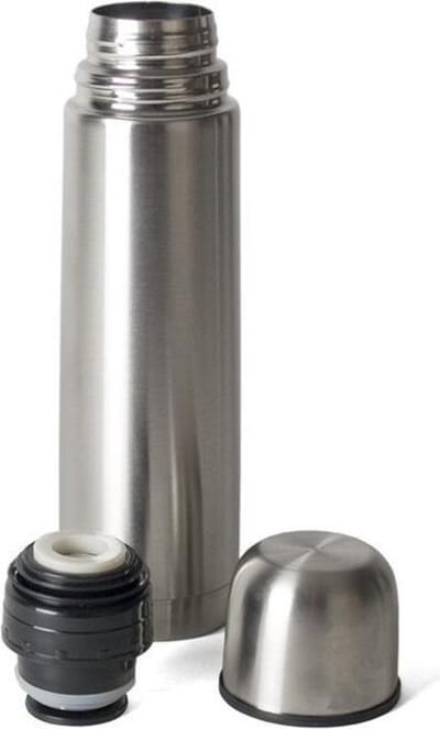 Gerimport Thermosfles - RVS - 350 ml - isoleerfles met dopbeker - zilverkleurig