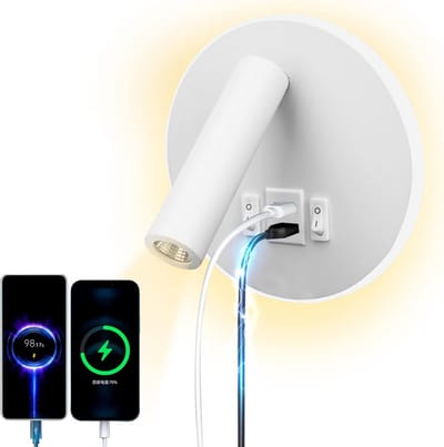 Bedlampjes Hoofdbord - Leeslampjes - Bedlamp Slaapkamer Volwassenen - Grijs - Nachtlamp