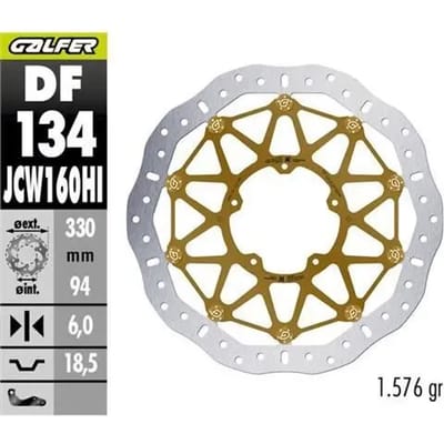 Motorfiets remschijf Galfer HONDA CBR 1000 RR R/SP 20-