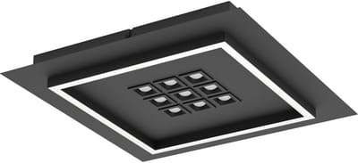 EGLO Balazote Plafondlamp - LED - 36 cm - Zwart|Wit - Instelbaar wit licht - Dimbaar