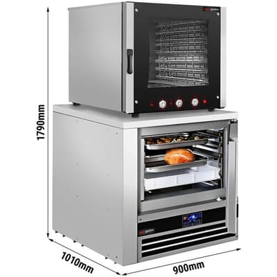 GGM Gastro Bäckerei-Gas-Kombidämpfer - Manuell - 6x GN 1/1 oder EN 600x400 - inkl. Schockfroster 5x GN 1/1 Zilver