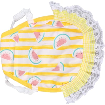 Tablier de selle pour poule Double couche Coton Confortable Fixe-plumes de poulet Protection arrière des ailes pour volaille Watermelon