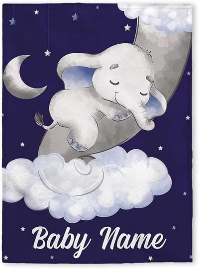 Gepersonaliseerde Babydeken Flanel Incl. Naam en Datum Zacht Warm Kraamcadeau 70x100 cm