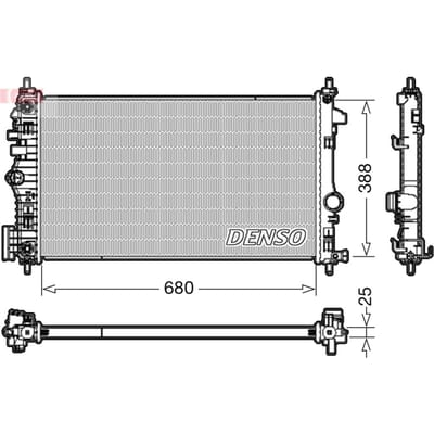 Radiator, motorkoeling DENSO DRM20108