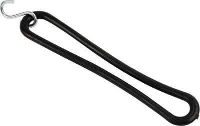 Afdekzeilwinkel - Spanrubber met s-haak 20cm elastiek zwart