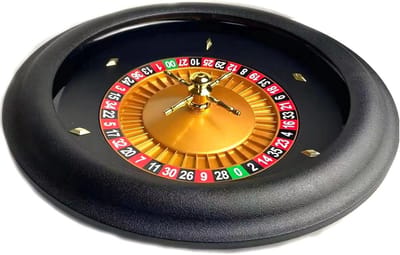 Roulette Wiel Set - Casinospel Wiel - Thuis Spelavonden - Dubbele Nul Layout - 18 Inch - Zwart