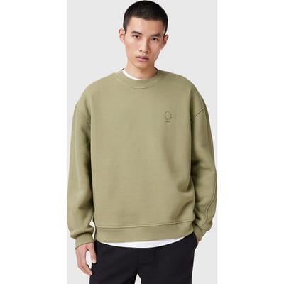 AllSaints Haven Crew Light Ash Green Taglia: L | Maglioni a maglia Outlet | Uomo | Verde
