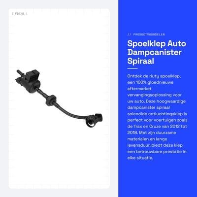 Dailygoods- Spoelklep 100% gloednieuw - Auto - Ontluchtingsklep - Purge Valve - Duurzaam - OE 55573017 - Professionele prestaties - Dampcanisterklep