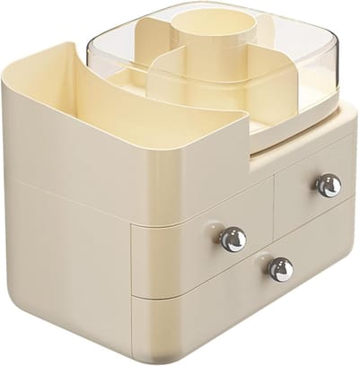 Cosmetica Opberger - Make-up Houder - Orde Scheppen - Verstelbare Vakken - 25.5 cm Diep - Transparant