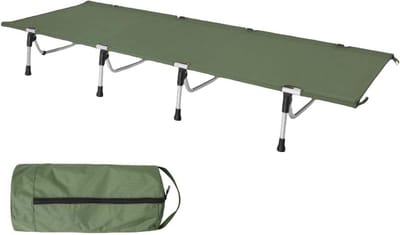 Opvouwbaar Bed - Campingbed Vouwbed - Buiten Ontspannen - Lichtgewicht Compact - 186x65x21cm - Groen