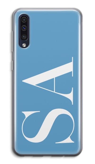Gepersonaliseerd - Case Company® - Hoesje geschikt voor Samsung Galaxy A50 hoesje - Monogram N°2 - Soft Cover Telefoonhoesje - Bescherming aan alle Kanten en Schermrand
