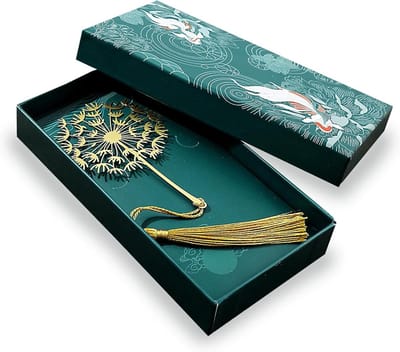 Boekenlegger Paardenbloem - Boek markering - Lezen bijhouden - Elegant metalen ontwerp - 559 gram - Goud